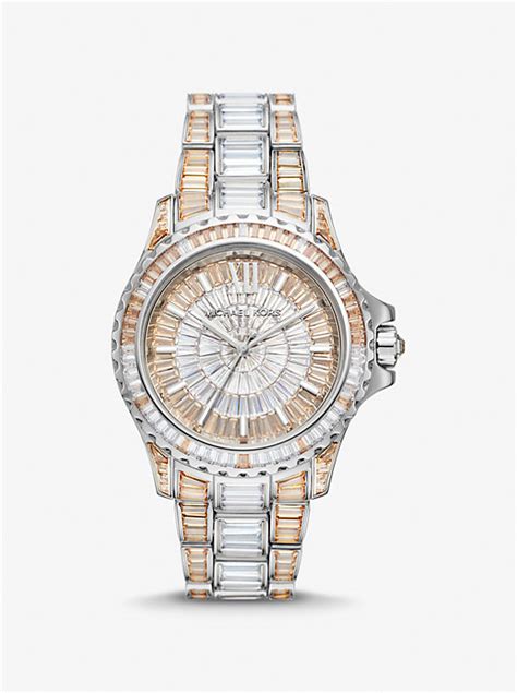 michael kors silver baguette watch|Oversized Everest Pavé Silver.